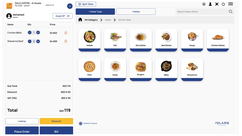 Menu Categories for profit-driven restaurants - Polaris ERP